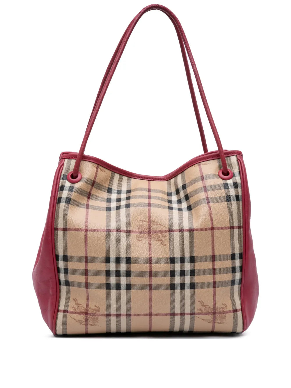 2000-2017 Small Leather Trimmed Haymarket Check Coated Canvas Canterbury tote bag