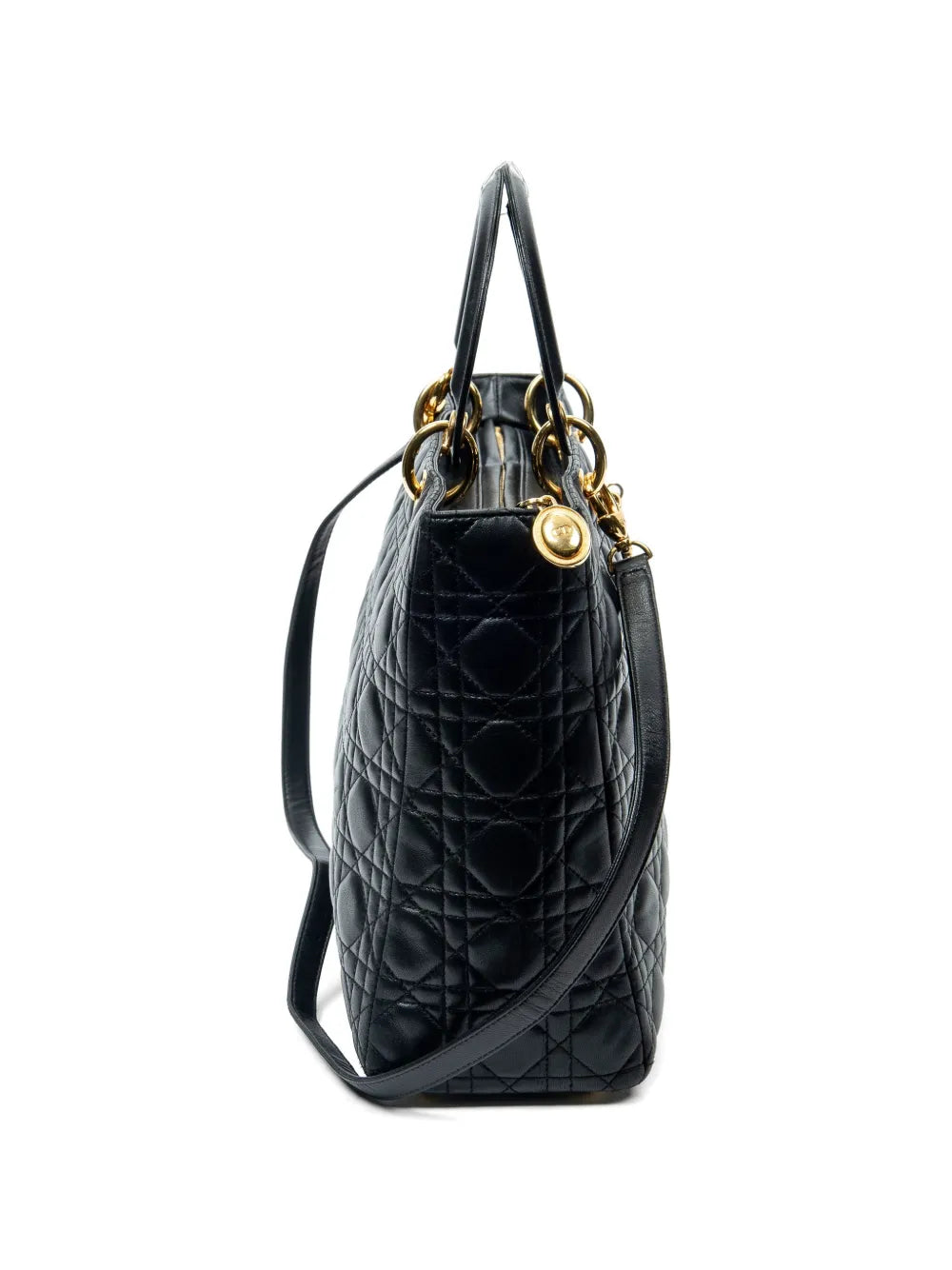 large Lady Dior Zip quilted shoulder bag