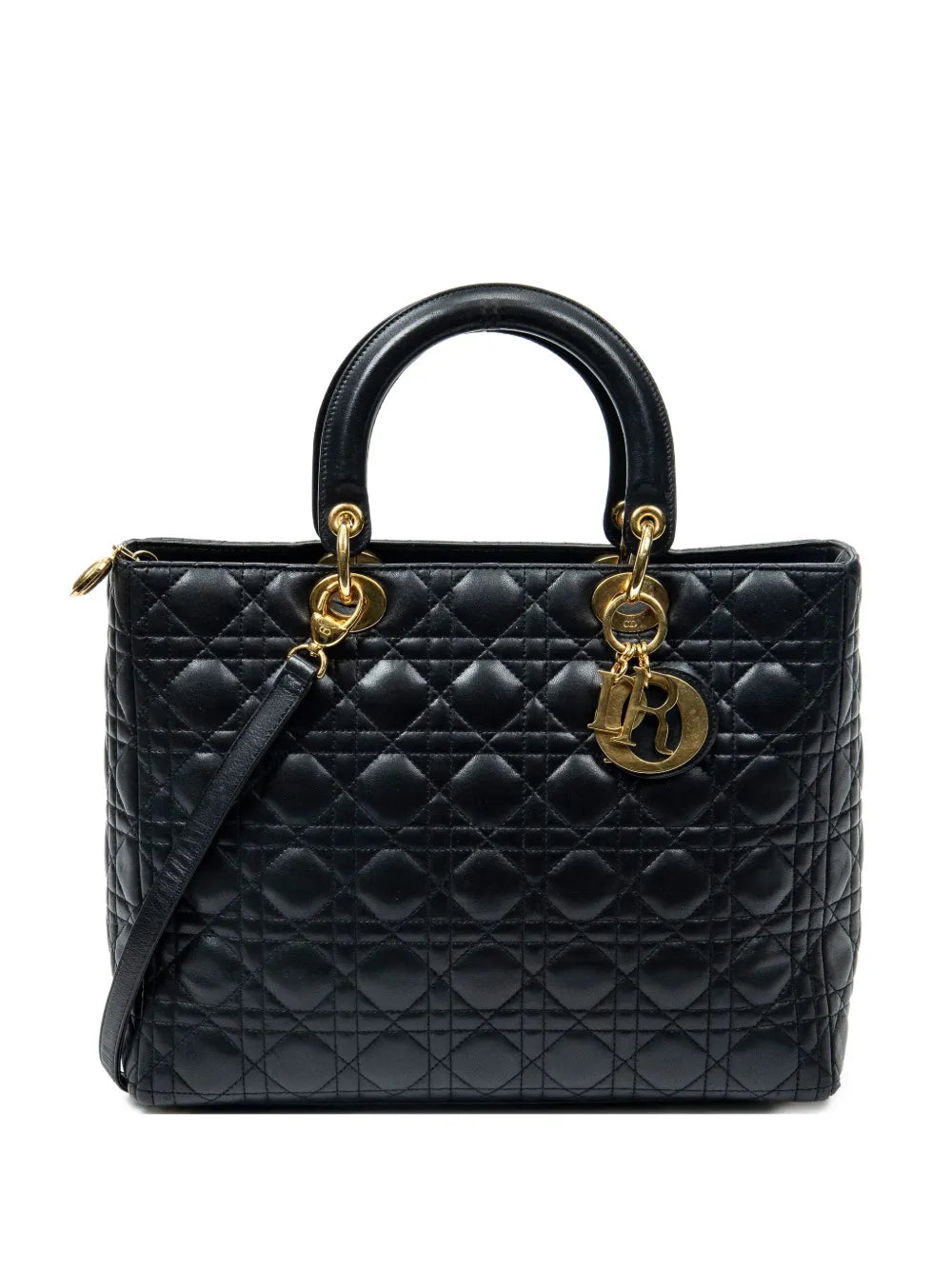 large Lady Dior Zip quilted shoulder bag