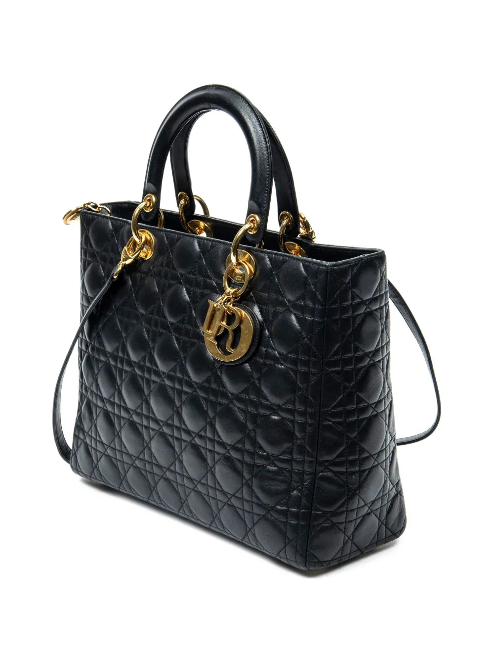 large Lady Dior Zip quilted shoulder bag