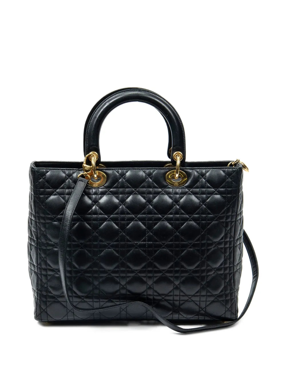 large Lady Dior Zip quilted shoulder bag