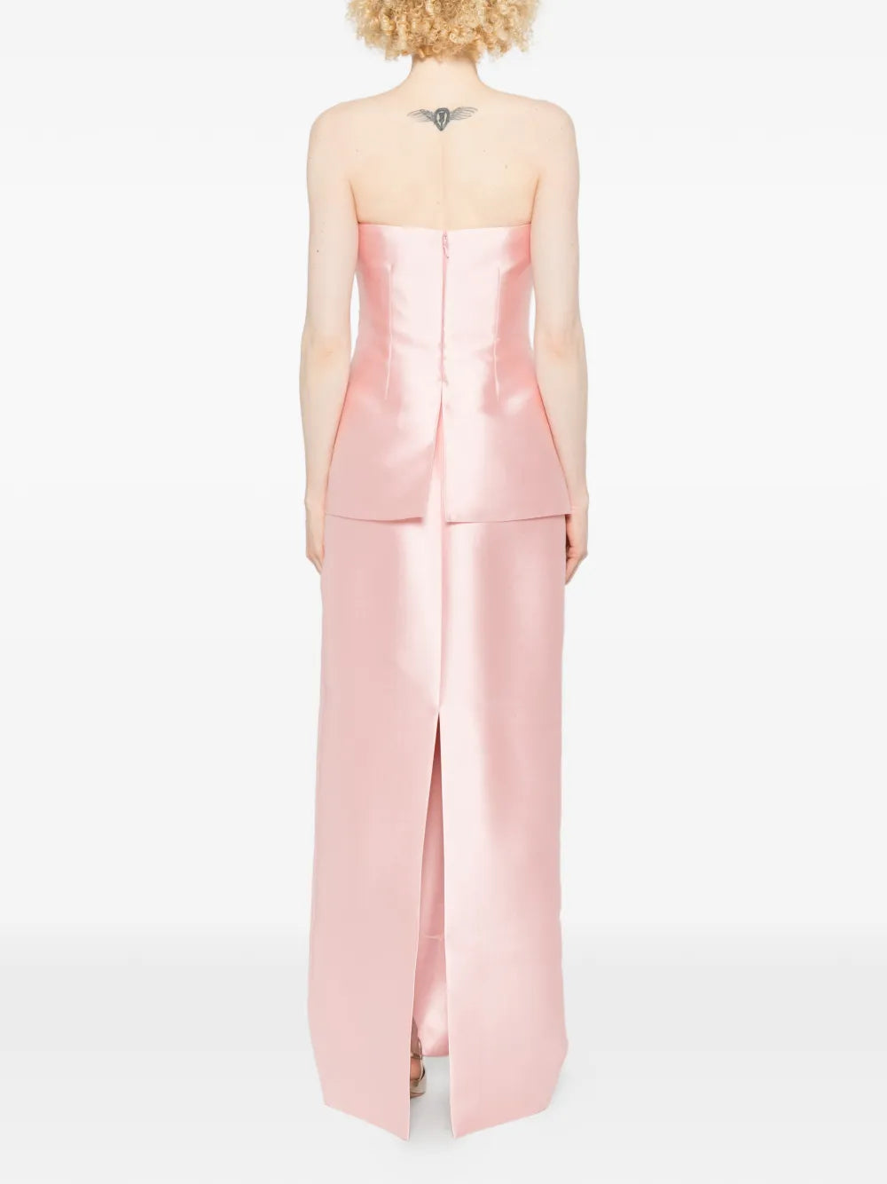 Lucille draped strapless maxi dress