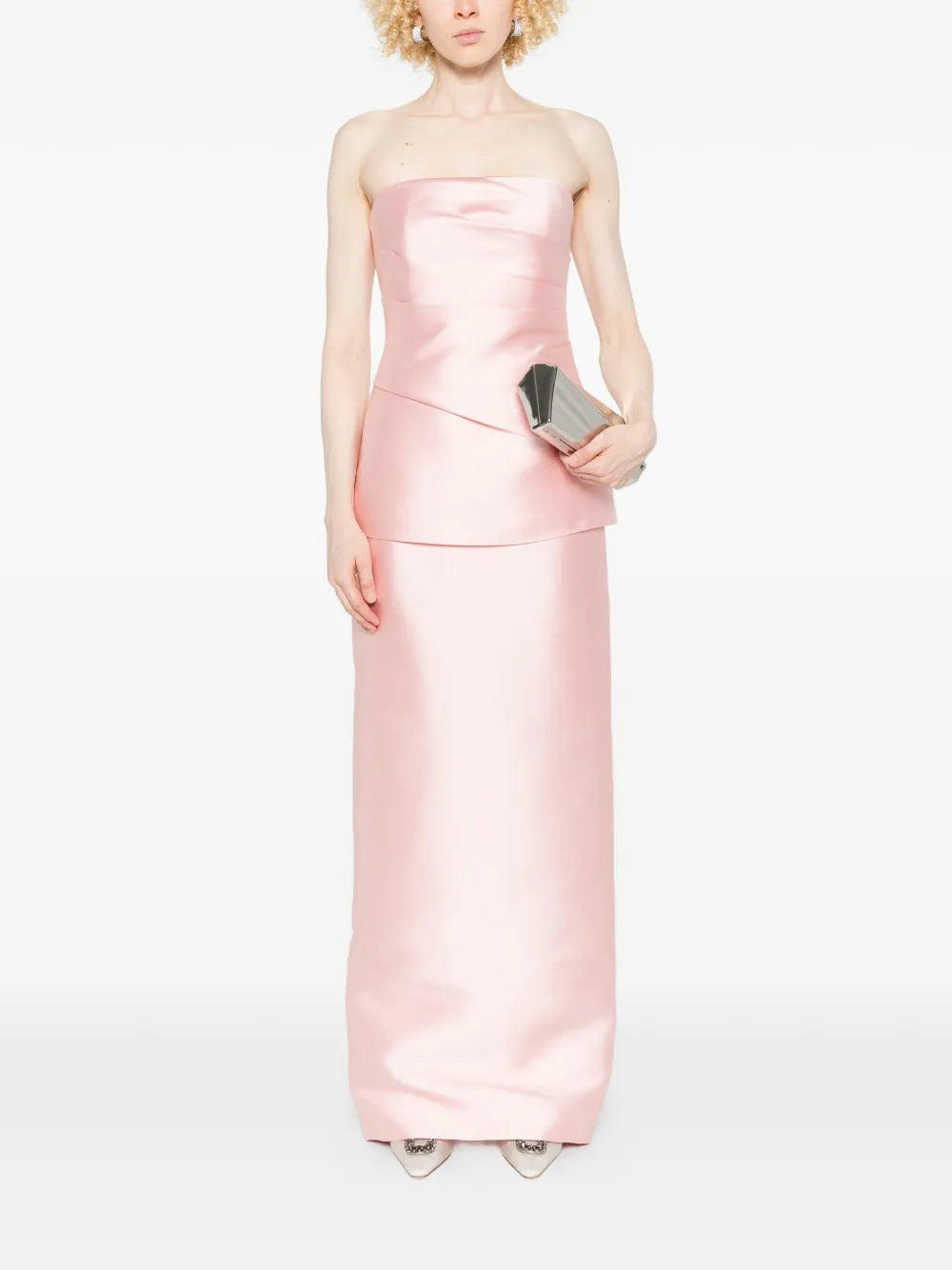 Lucille draped strapless maxi dress