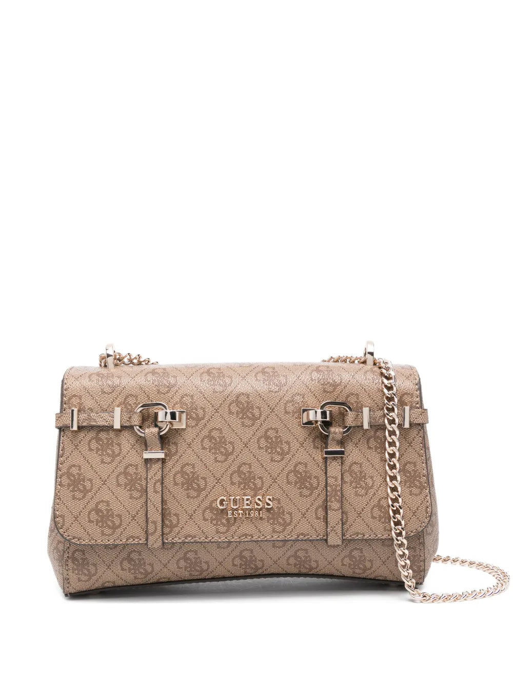 buckle patterned leather cross body bag