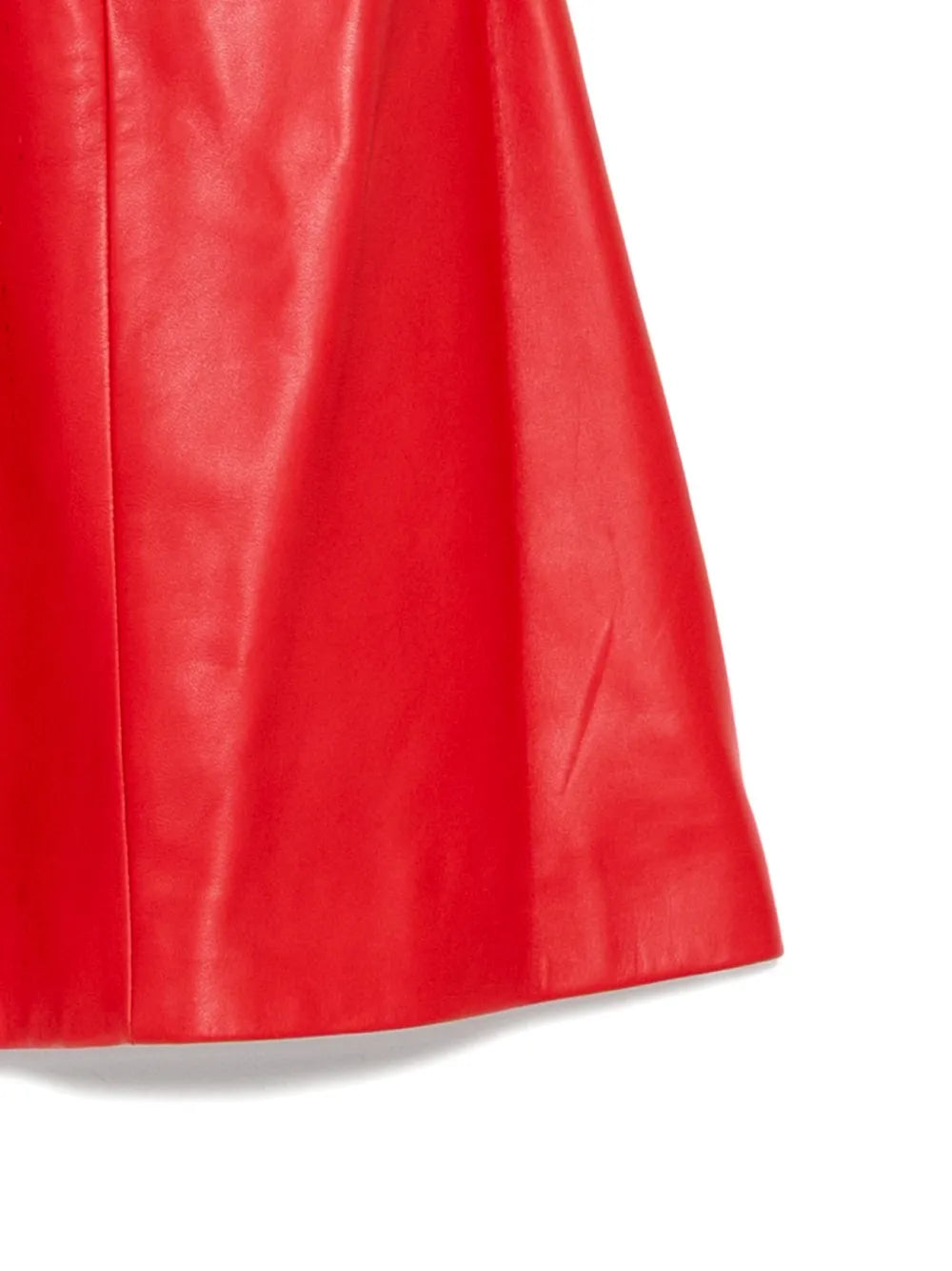 leather A-line skirt
