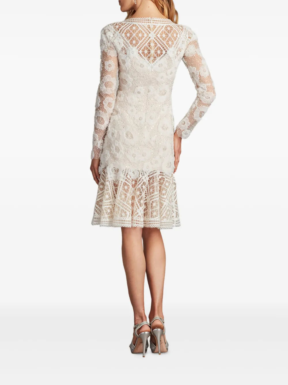 Idly lace-embroidered flared dress