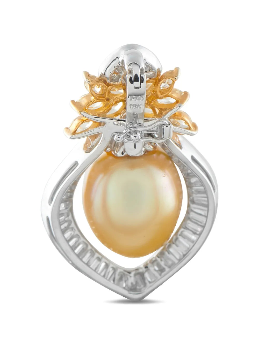 diamond pearl pendant