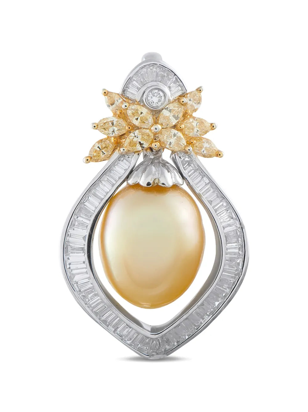diamond pearl pendant