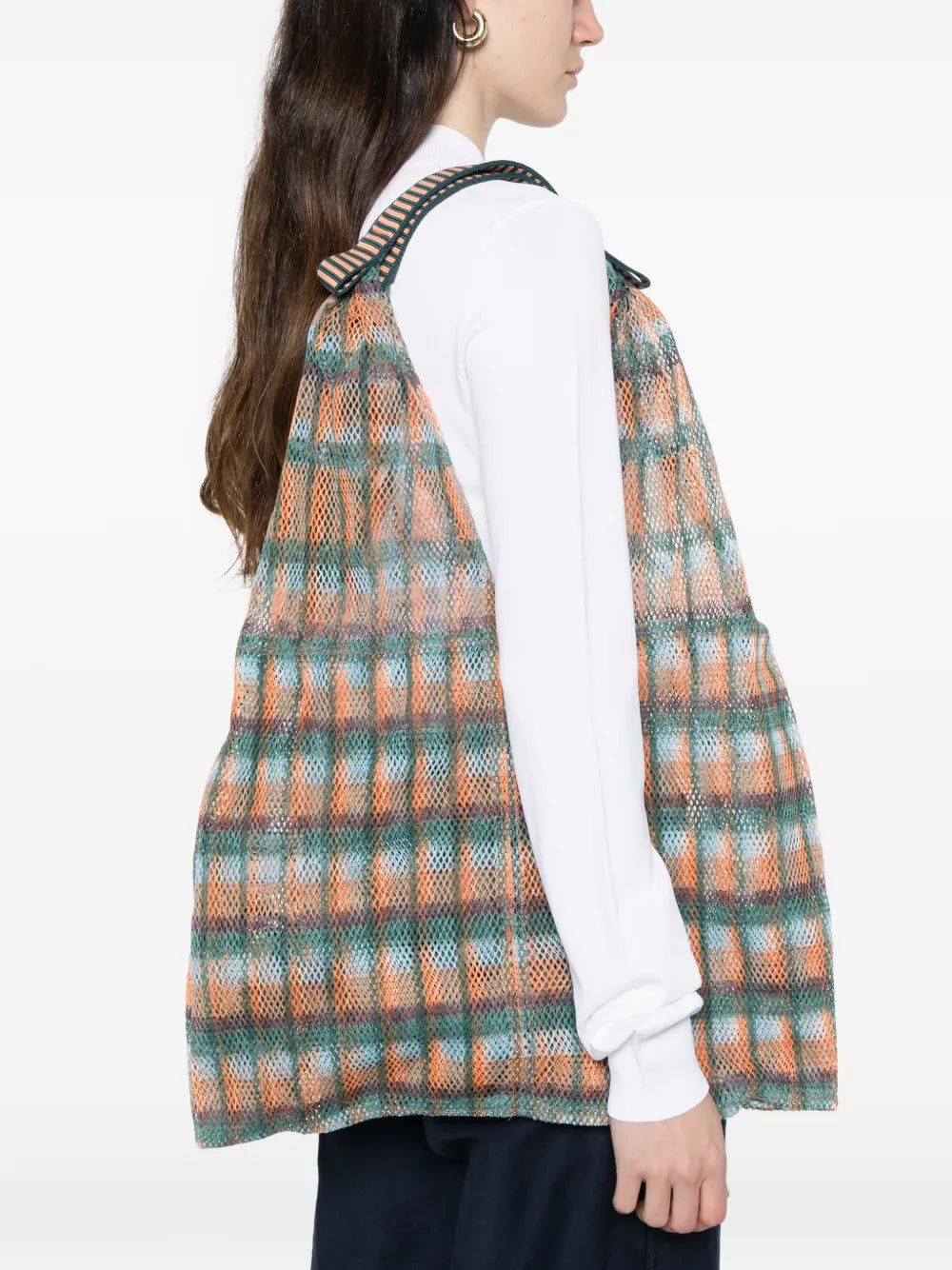 Udaipur check-pattern tote bag