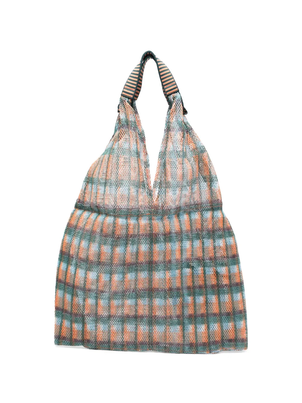 Udaipur check-pattern tote bag