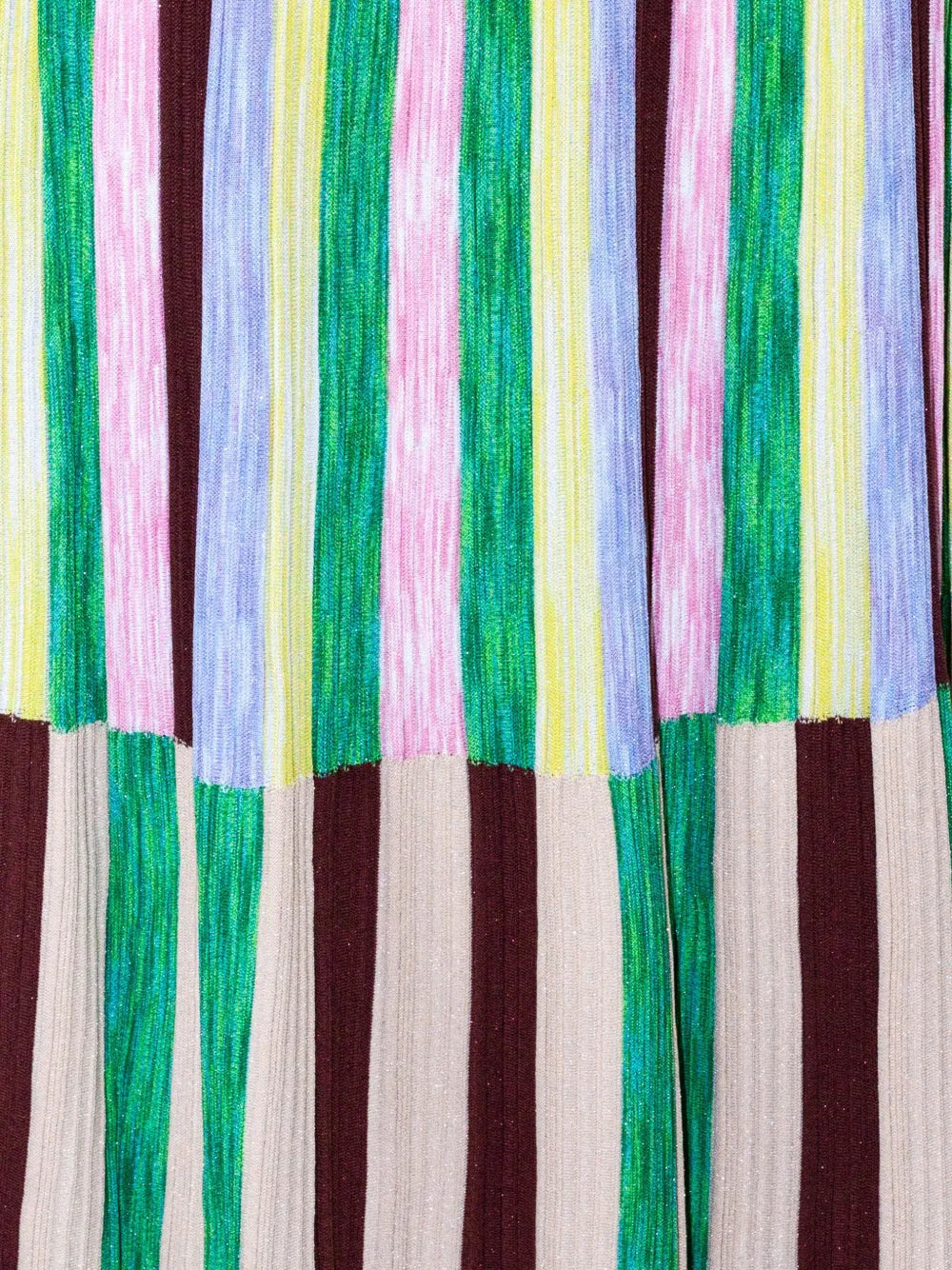 striped V-neck dress