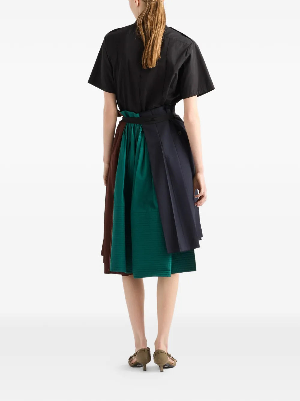 rush stitch fabric patchwork skirt