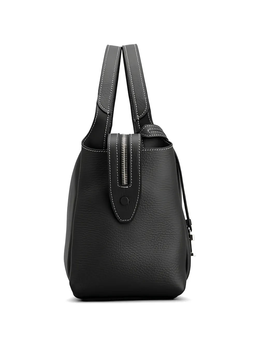 small leather tote bag