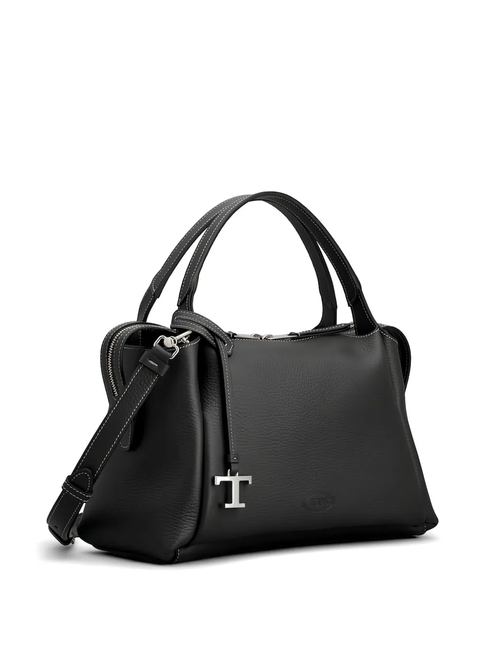 small leather tote bag