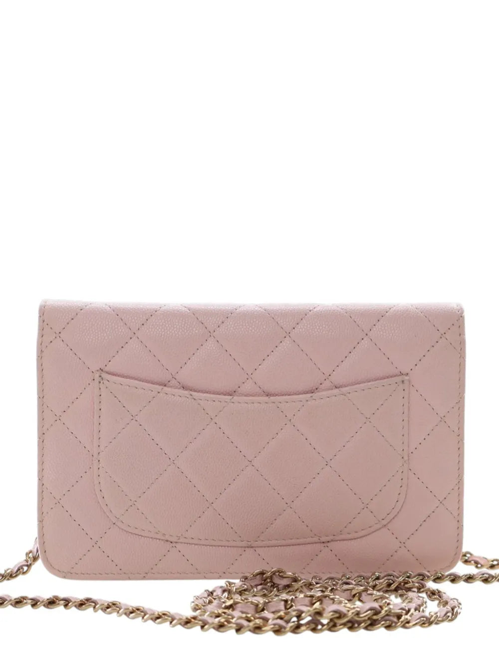 2021-2026 Quilted Caviar Crystal Enamel CC Wallet On Chain crossbody bag