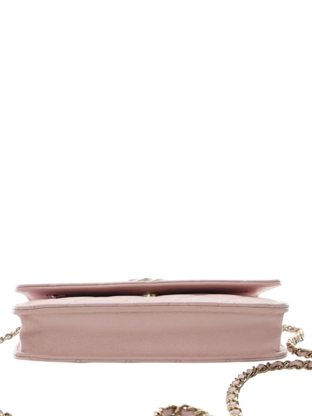 2021-2026 Quilted Caviar Crystal Enamel CC Wallet On Chain crossbody bag
