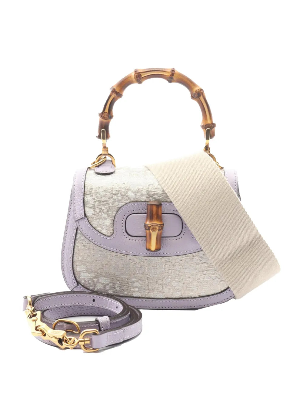 2016-2026 Mini GG Canvas 1947 Bamboo Top Handle Bag satchel
