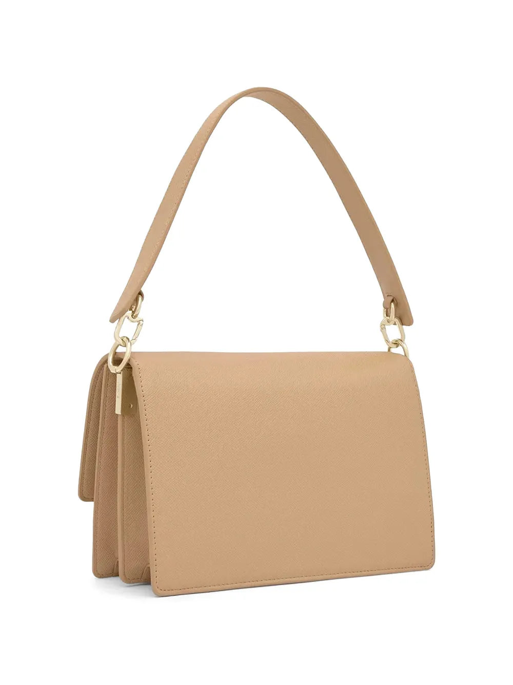 logo-embossed shoulder bag