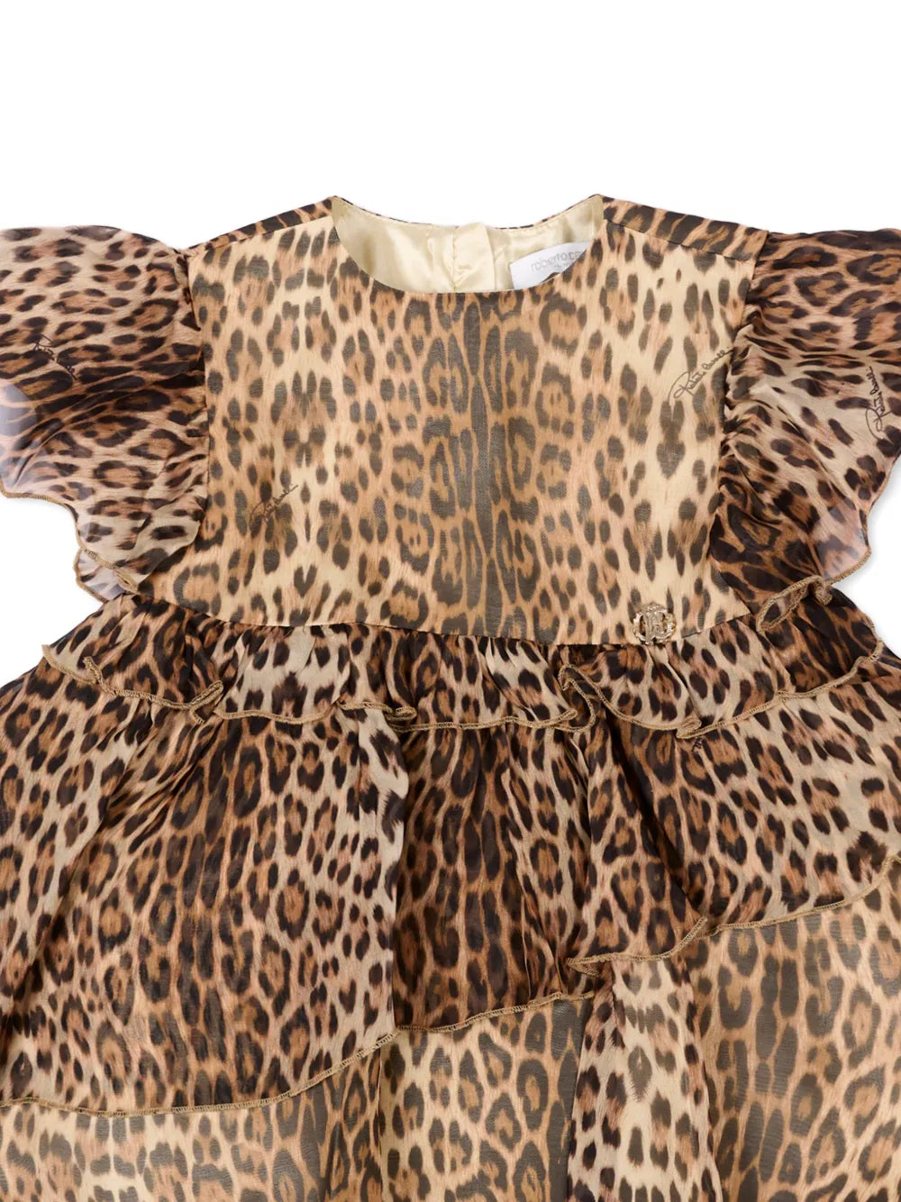 ruffled leopard-print dress