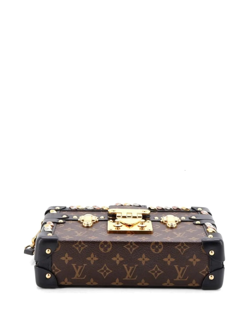 Petite Malle Handbag Studded Monogram Canvas crossbody bag
