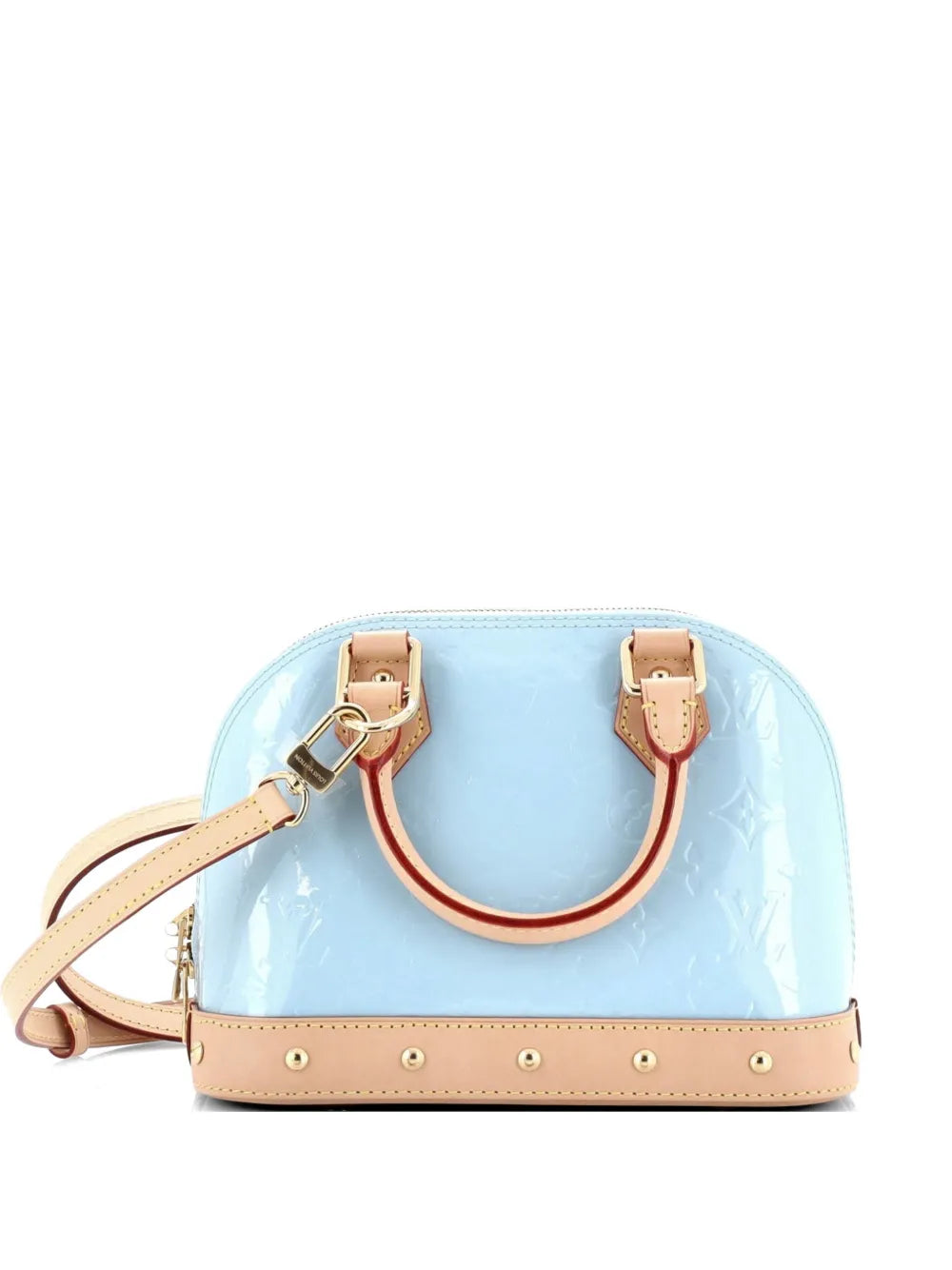 Alma Charm Chain Handbag Monogram Vernis BB satchel