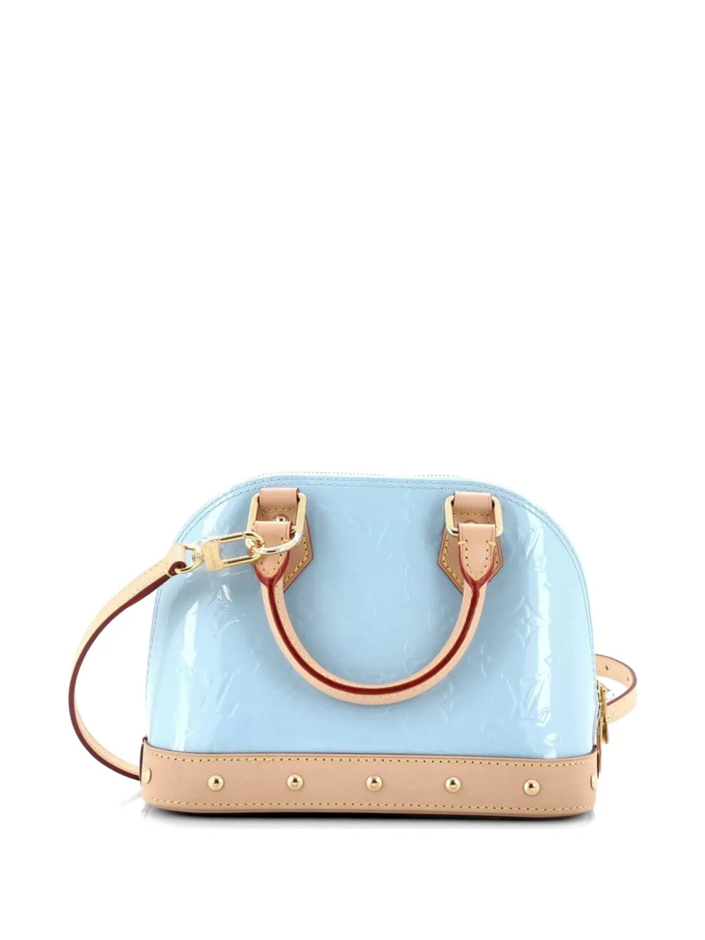 Alma Charm Chain Handbag Monogram Vernis BB satchel