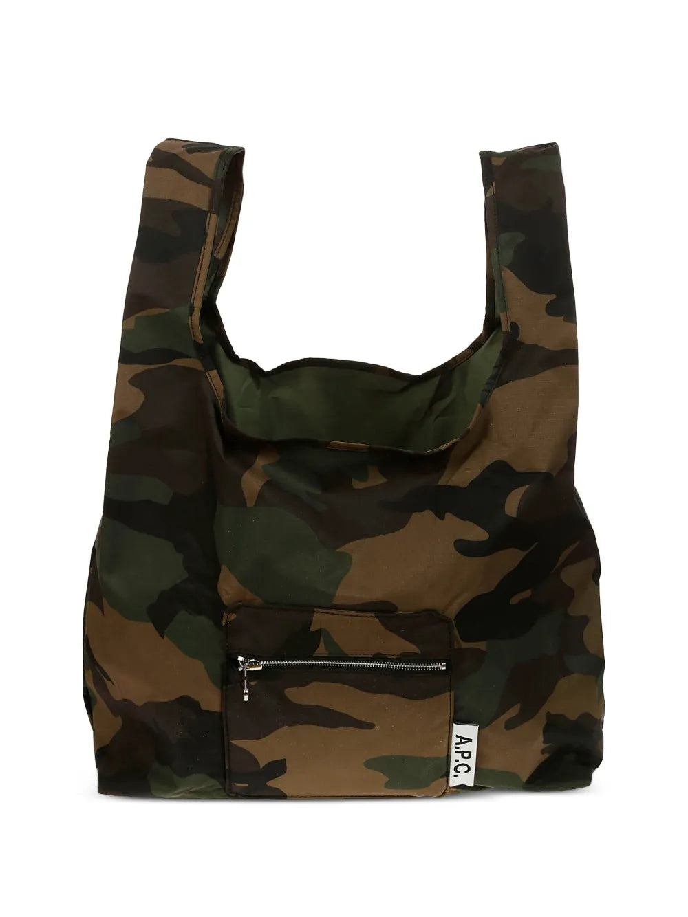 camouflage-pattern tote bag
