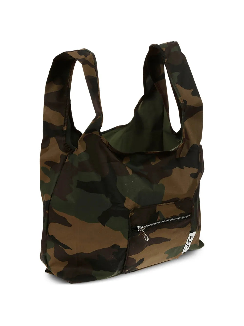 camouflage-pattern tote bag
