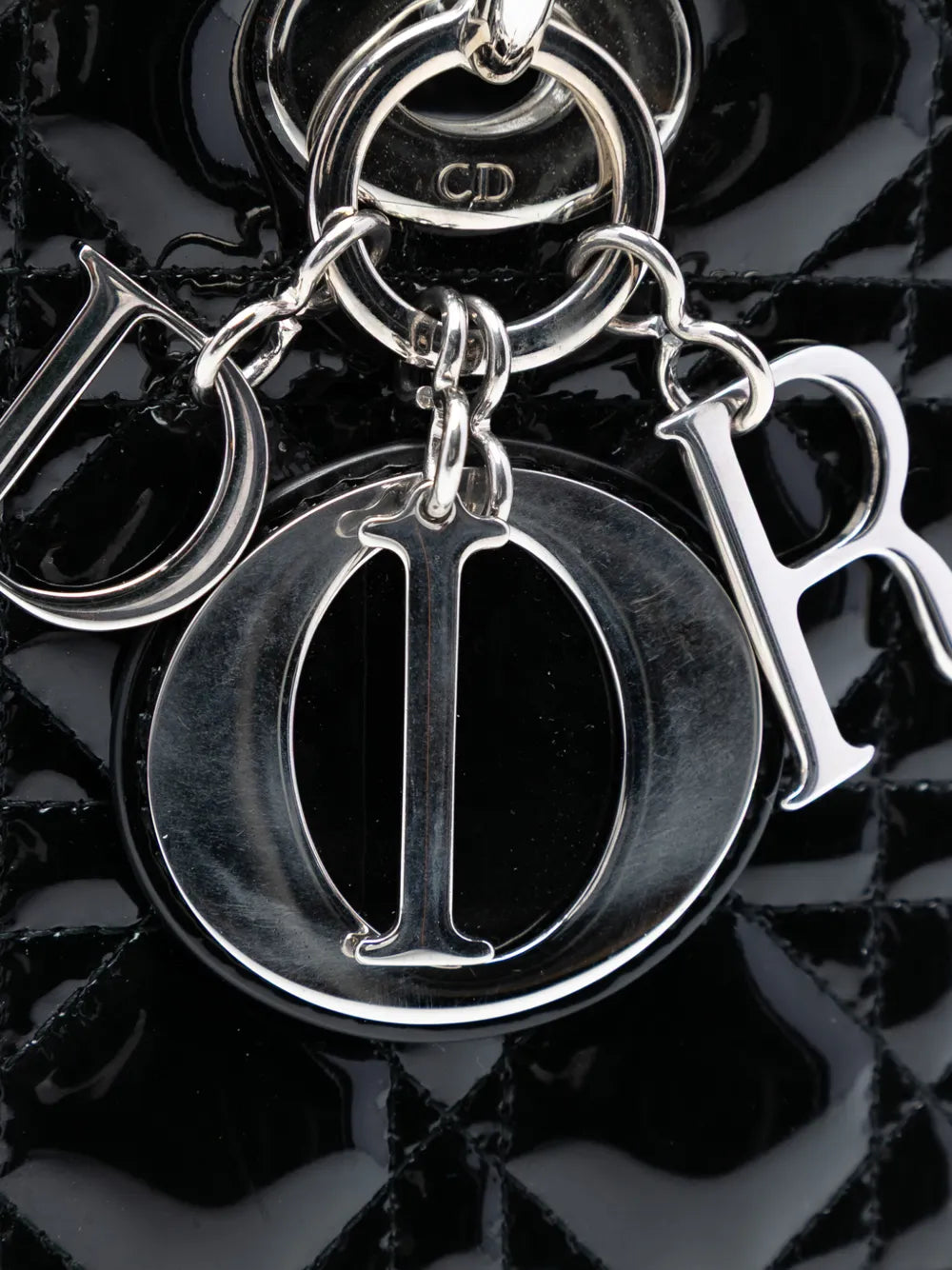 2013 Medium Patent Cannage Lady Dior satchel