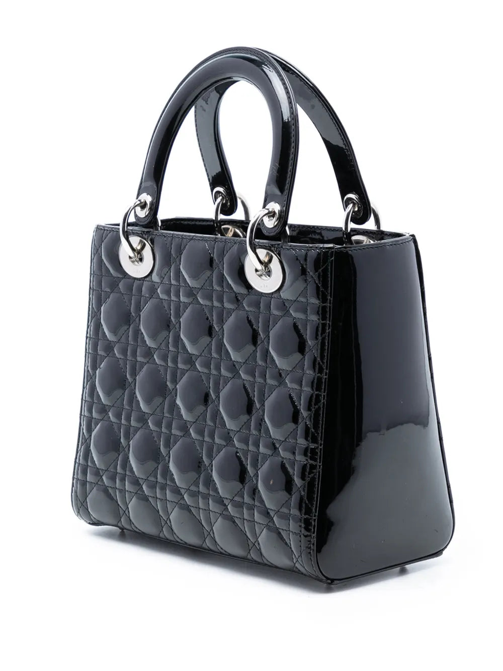 2013 Medium Patent Cannage Lady Dior satchel