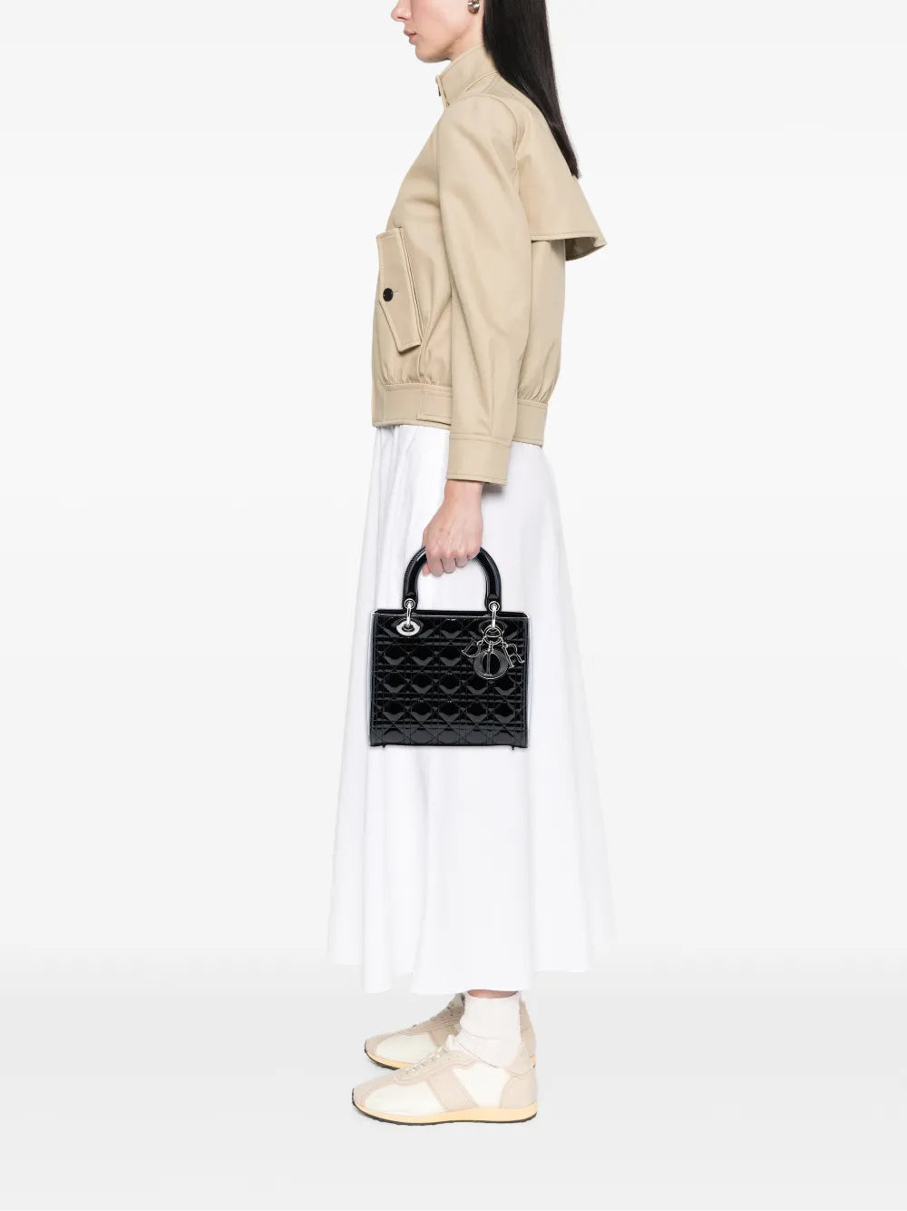2013 Medium Patent Cannage Lady Dior satchel