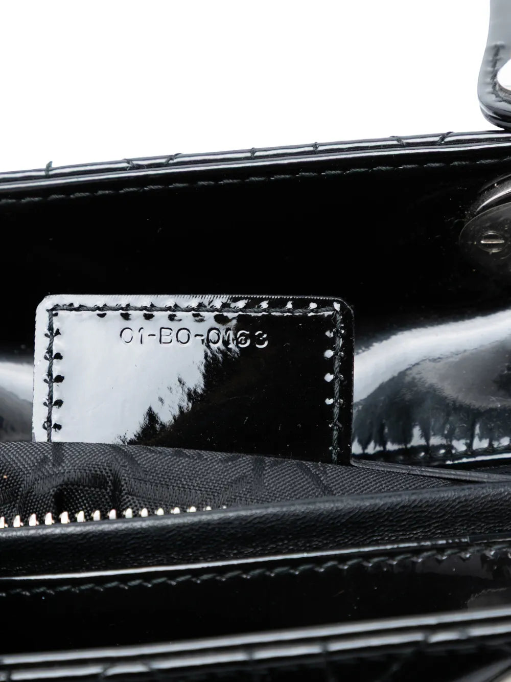 2013 Medium Patent Cannage Lady Dior satchel