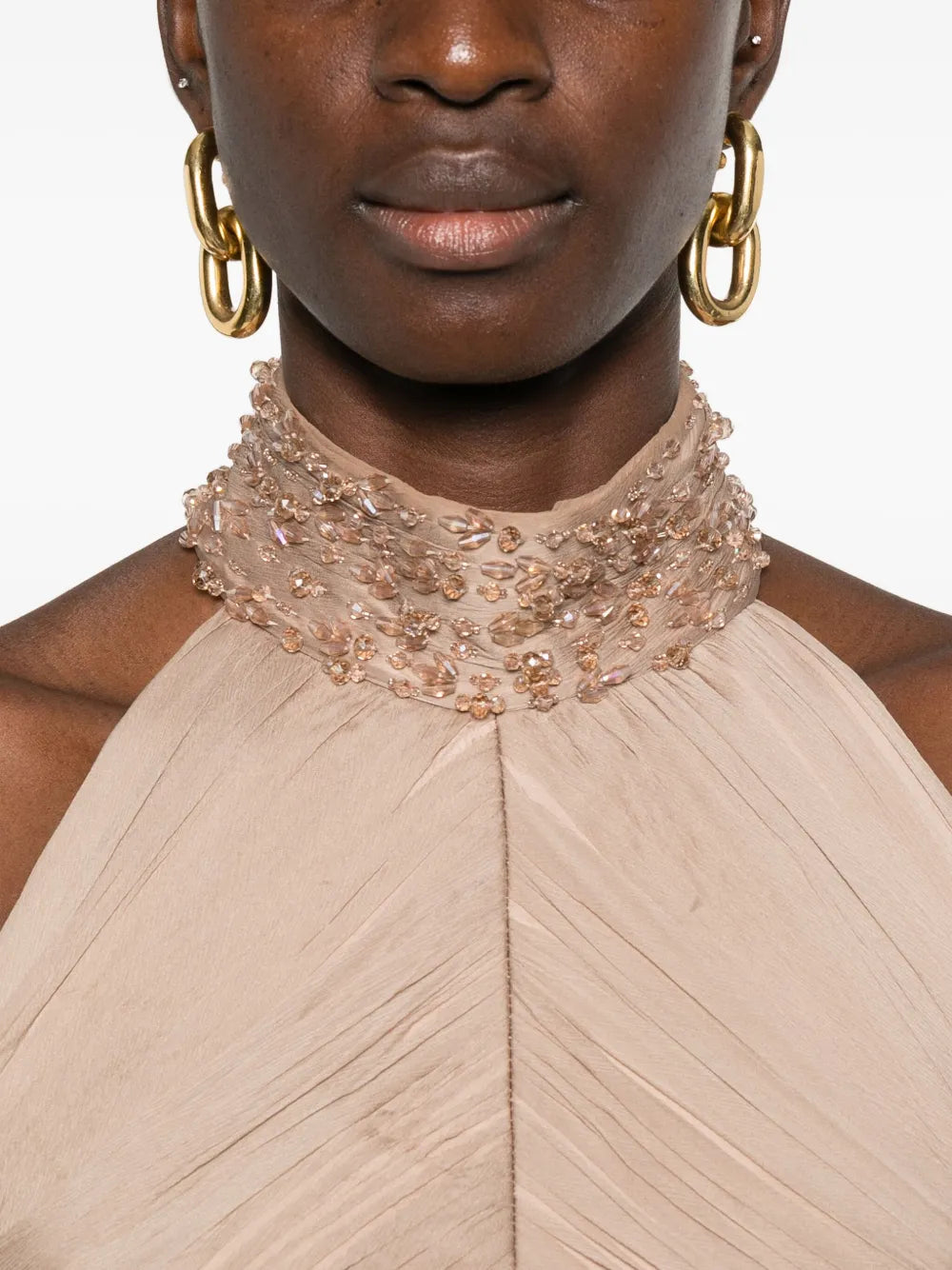 Irene bead-embellished gown