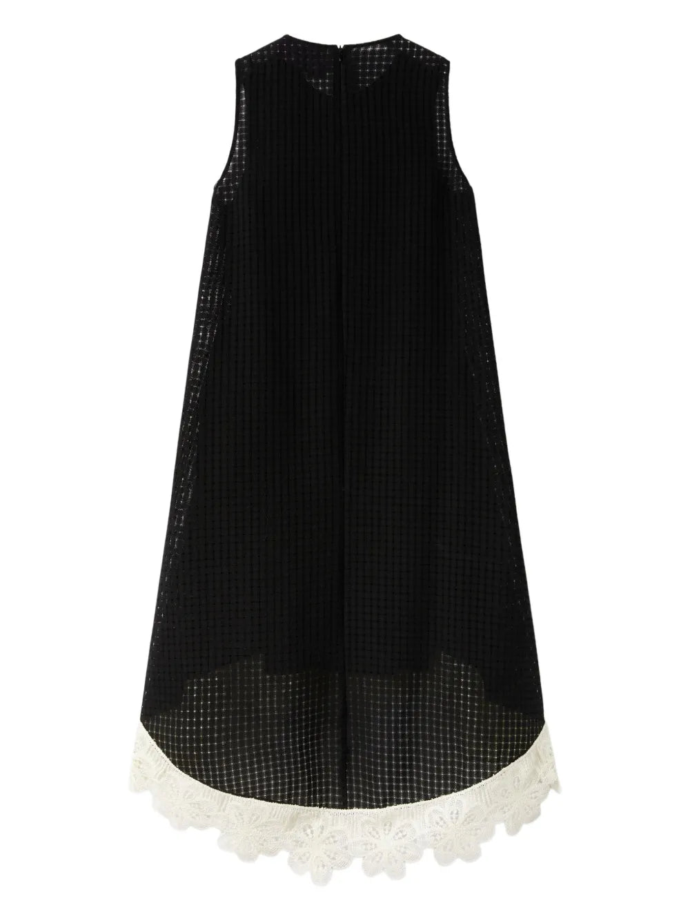 La Scala lace-embroidered sleeveless midi dress