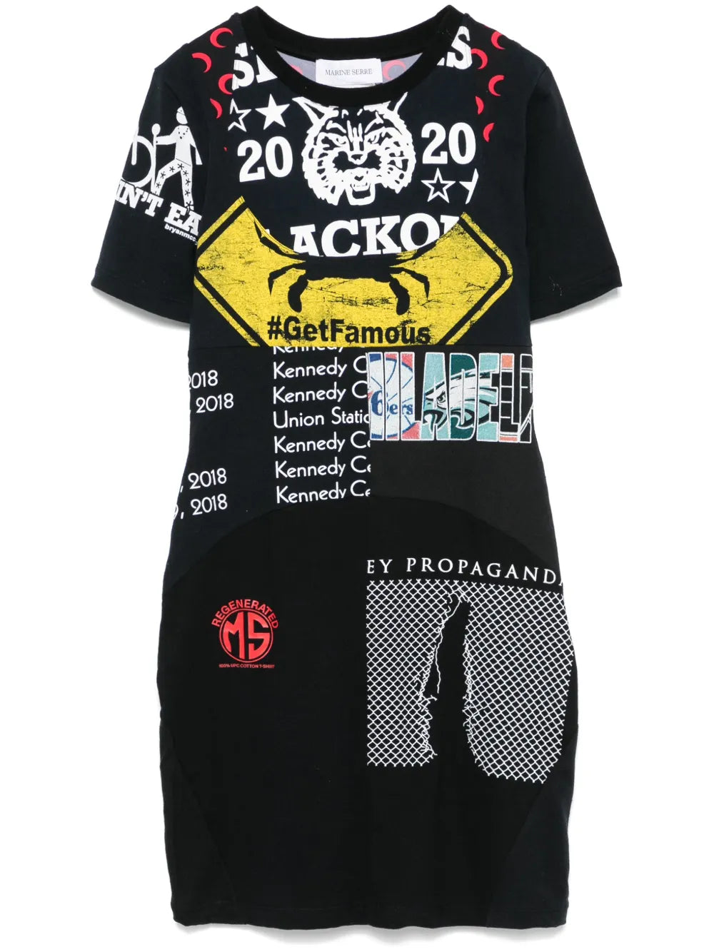 Graphic-print mini dress