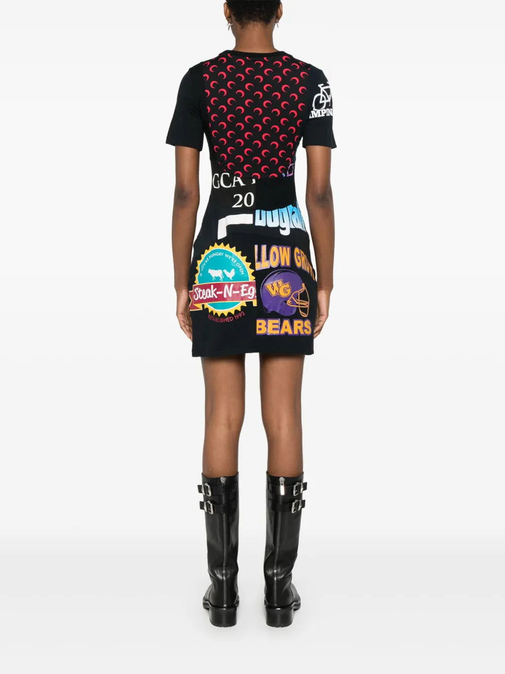Graphic-print mini dress