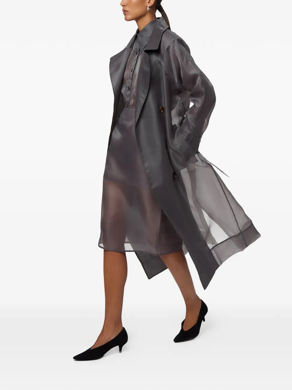 Tyra organza midi skirt