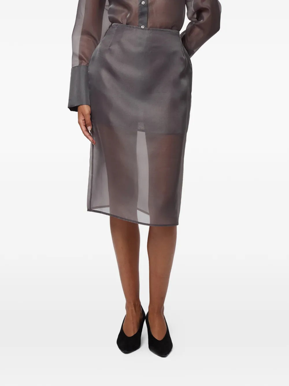 Tyra organza midi skirt