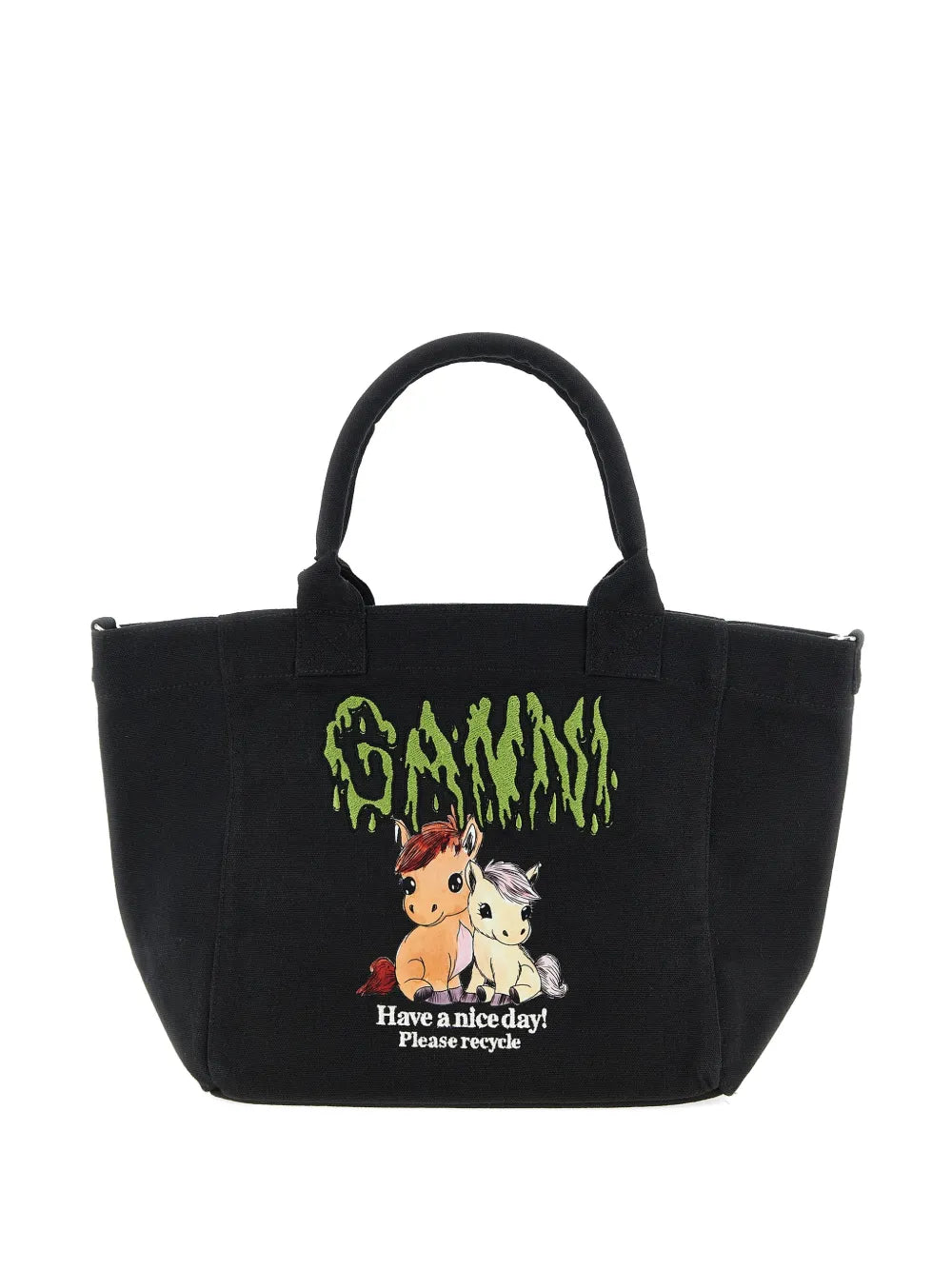 small logo-print tote bag