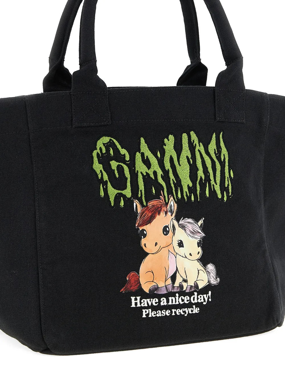 small logo-print tote bag