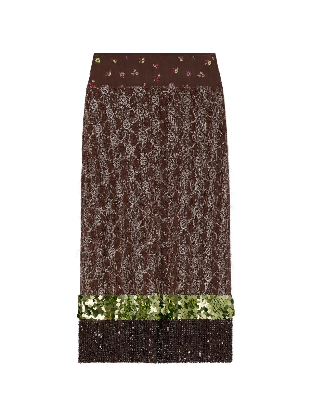 embellished lace skirt
