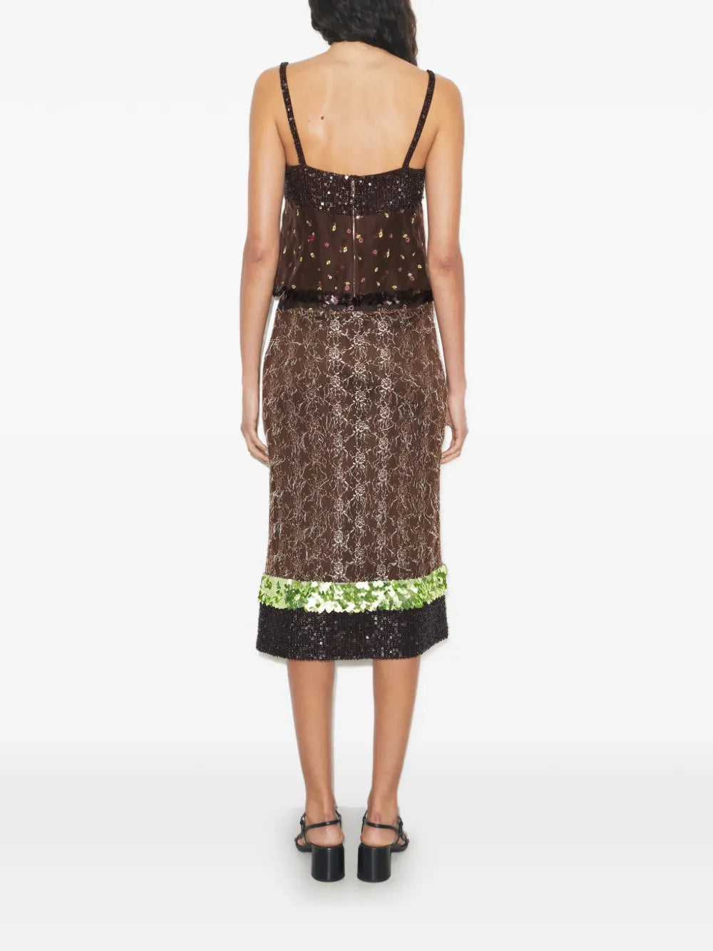 embellished lace skirt