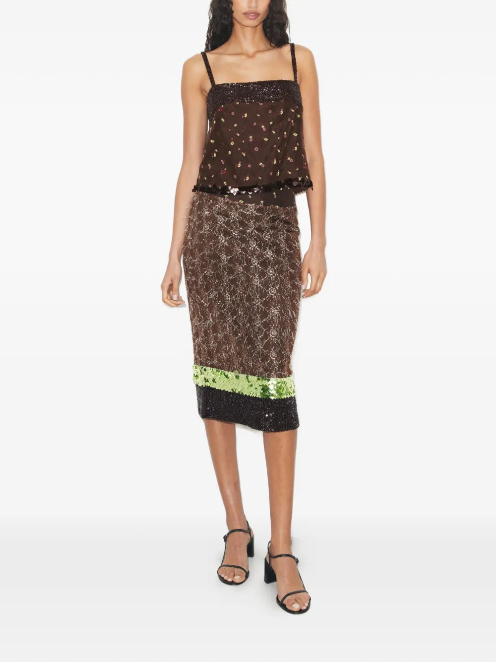embellished lace skirt
