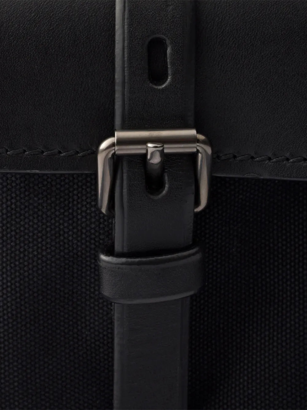 Route mini canvas and leather bucket bag