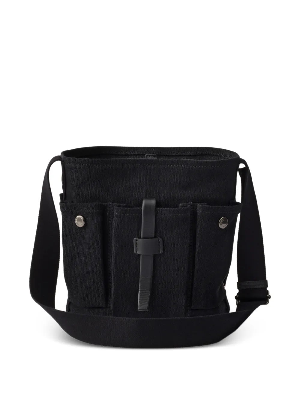 Route mini canvas and leather bucket bag