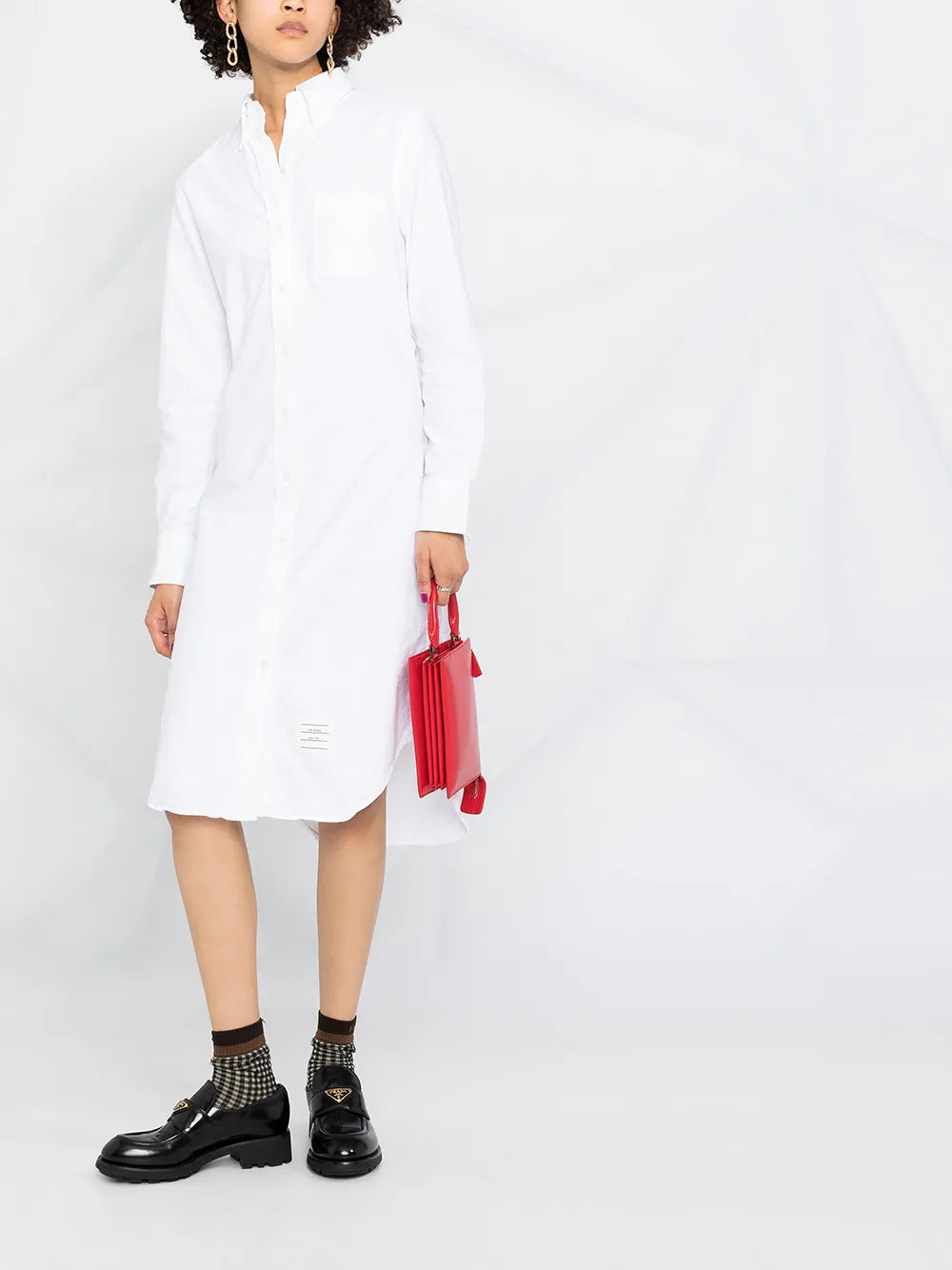 knee-length shirt dress