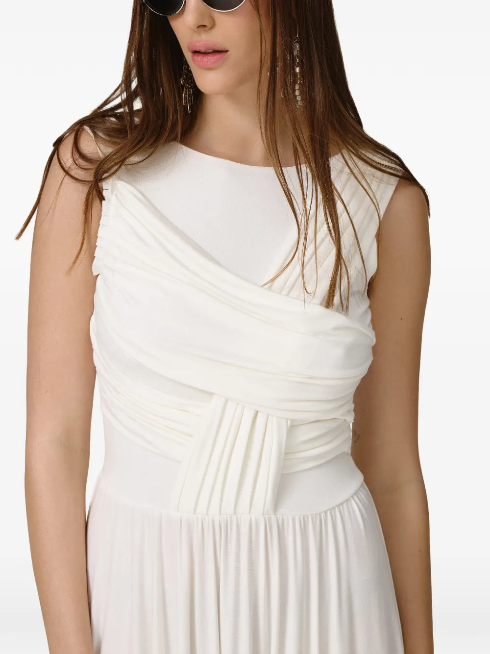 draped maxi dress