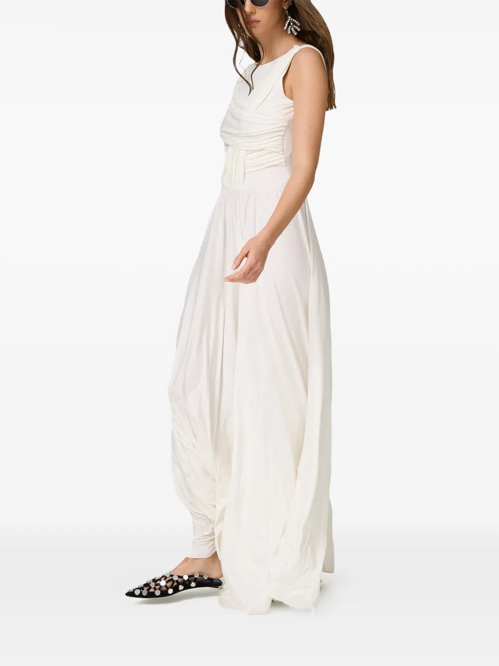 draped maxi dress
