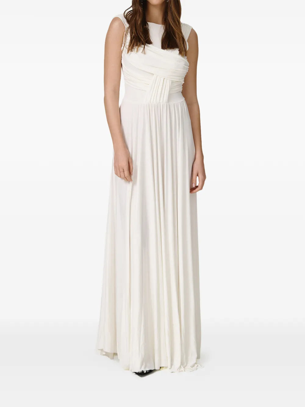 draped maxi dress