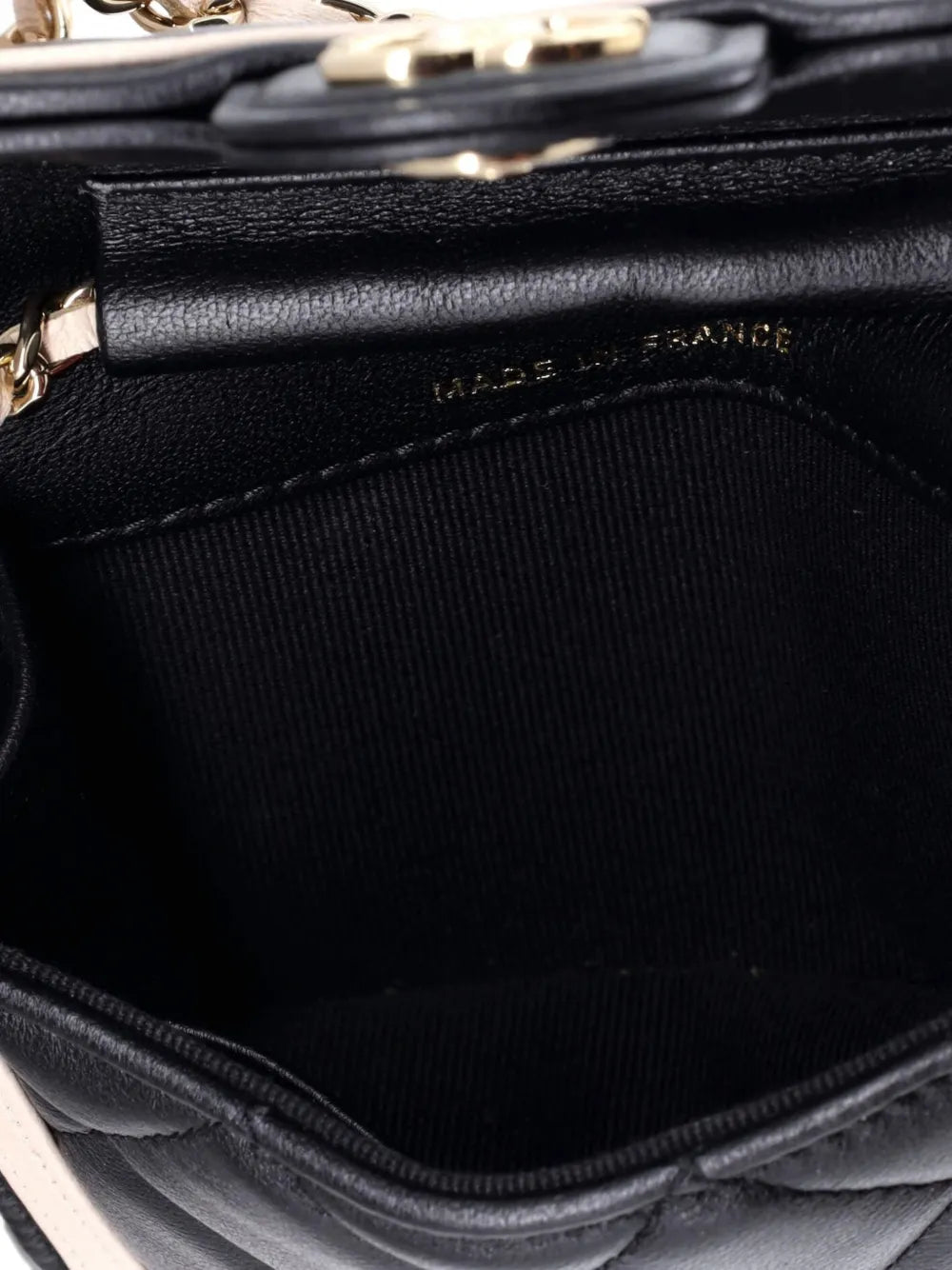 Strip On CC Flap Clutch with Chain Quilted Lambskin crossbody bag
